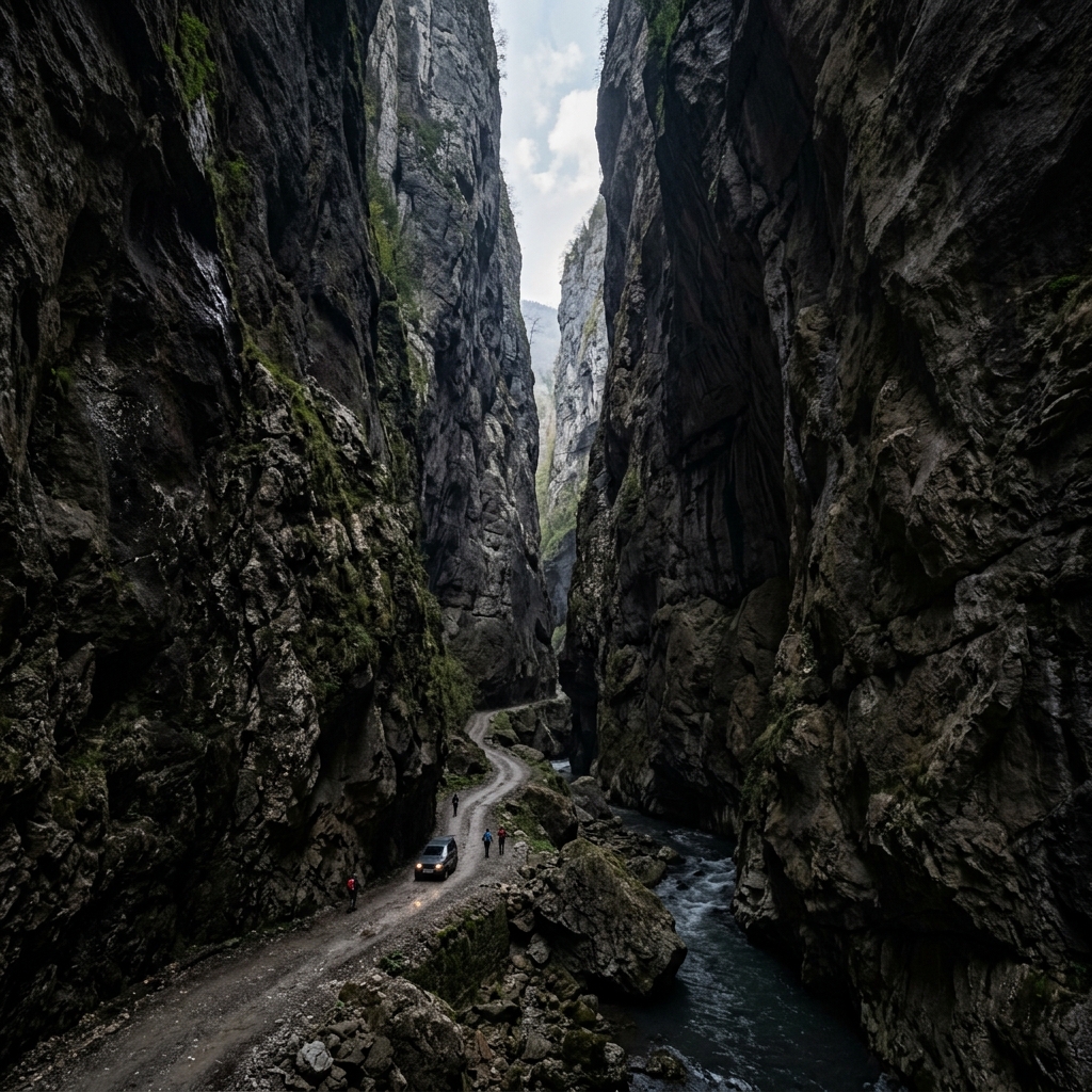 Дорога ущелье Гегский водопад джипы